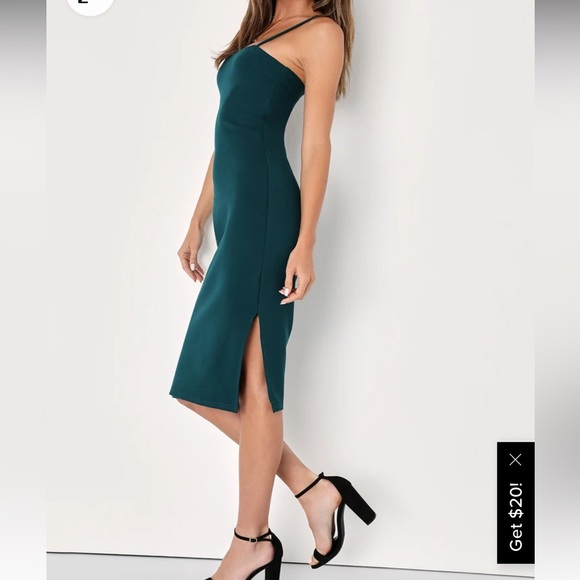 Paulina Forest Green body-con midi dress - Picture 5 of 7